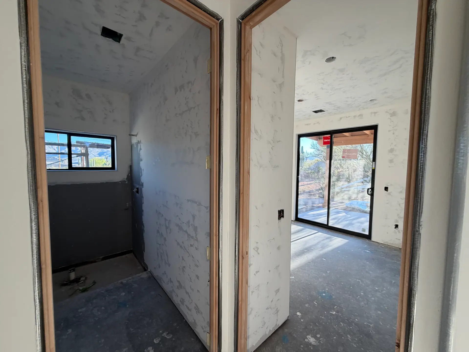 Before we started to stain the doors & Jambs