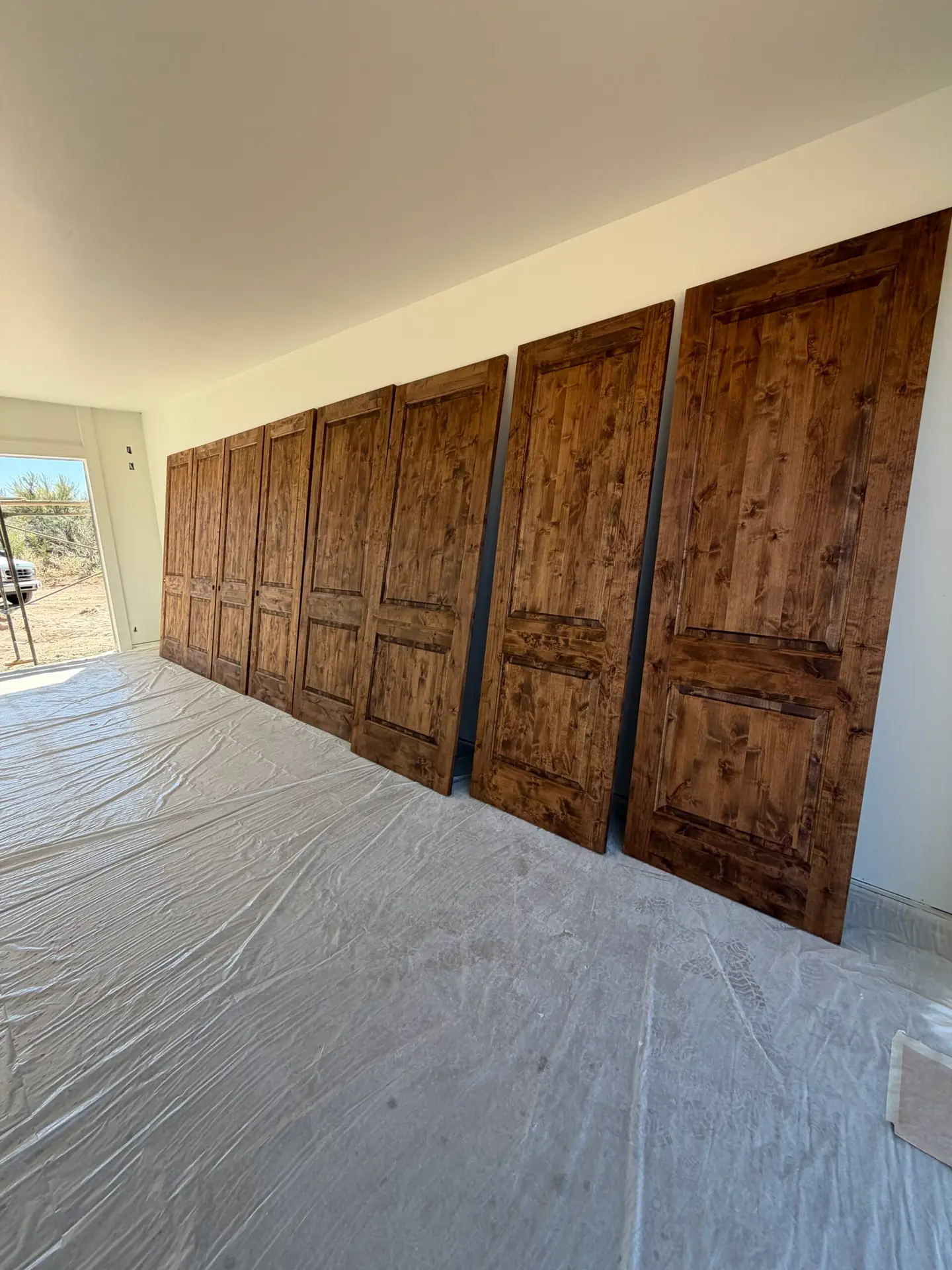 After applying the stain on the wood