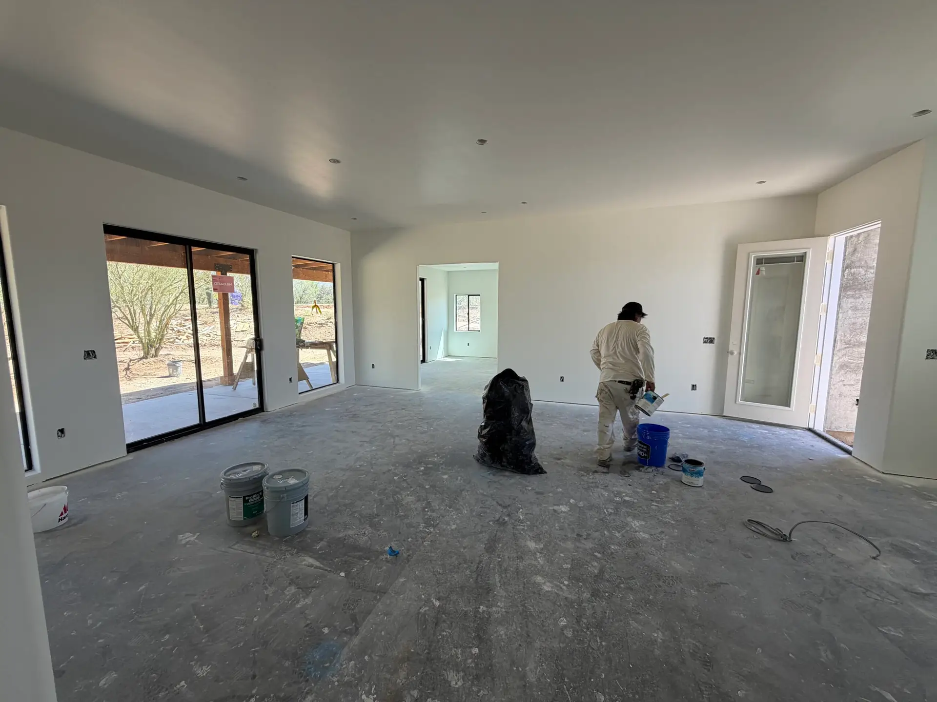 Walls were sanded after the primer coat