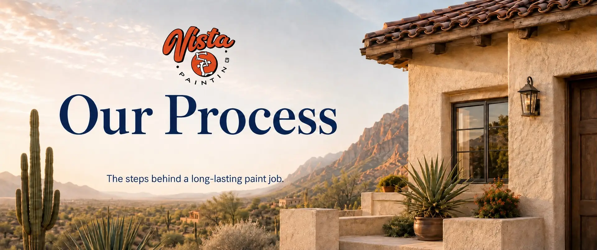 southwestern Tucson home representing vista sc painting's professional painting process and surface preparation